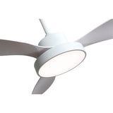 Ventilador de techo Fabrilamp Hayate LED blanco 3 palas motor DC 3000-6000K Ø120cm 48W — vista 3
