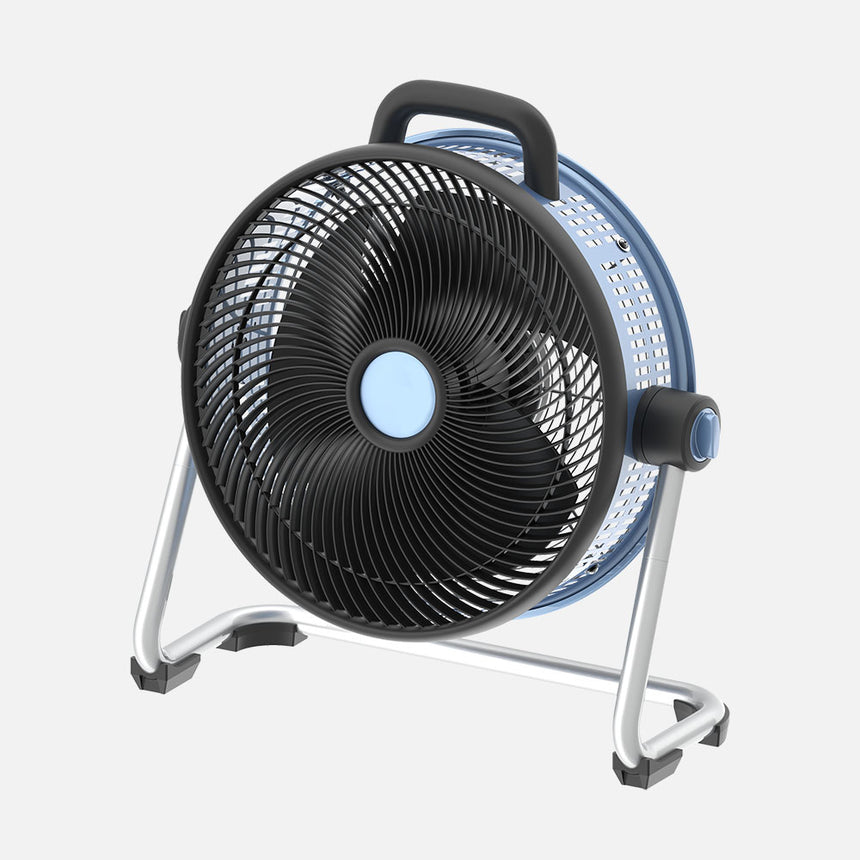 Ventilador de pie industrial Fabrilamp Corintio azul negro 3 palas Ø50cm — vista 1