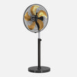 Ventilador de pie industrial Fabrilamp Crucero negro dorado 5 palas Ø60cm — vista 1