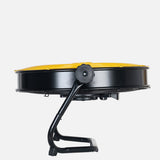 Ventilador de pie industrial Fabrilamp Mapache negro amarillo 3 palas — vista 4