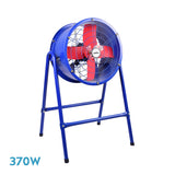 Ventilador de pie industrial Fabrilamp Torrente azul rojo 4 palas Ø27cm — vista 1