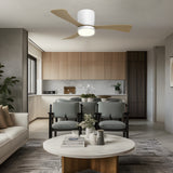 Ventilador AJP Kent blanco madera