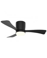 Ventilador de techo con luz AJP Kent LED negro madera oscura 3 palas 3000-6000K Ø107cm 18W 11837