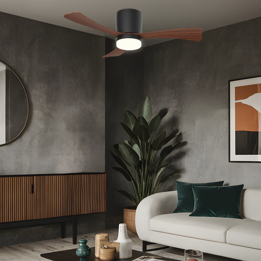 Ventilador de techo con luz AJP Kent LED negro madera oscura 3 palas 3000-6000K Ø107cm 18W 11837 — vista 2