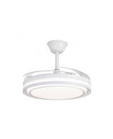 Ventilador de techo retráctil con luz AJP Korfu LED blanco 4 palas 3000-6000K 72W 16025