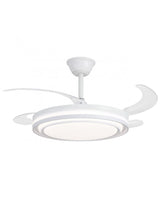 Ventilador de techo retráctil con luz AJP Korfu LED blanco 4 palas 3000-6000K 72W 16025