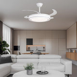 Ventilador de techo retráctil con luz AJP Korfu LED blanco 4 palas 3000-6000K 72W 16025 — vista 3