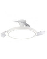 Ventilador de techo retráctil con luz AJP Kuper LED blanco 3 palas 3000-6500K Ø40cm 33W 16029