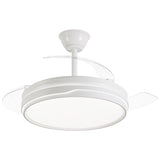 Ventilador de techo retráctil con luz AJP Lima LED blanco plata 3 palas 3000-6500K Ø50cm 50W 16009 — vista 5