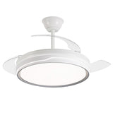 Ventilador de techo retráctil con luz AJP Lima LED blanco plata 3 palas 3000-6500K Ø50cm 50W 16009 — vista 1