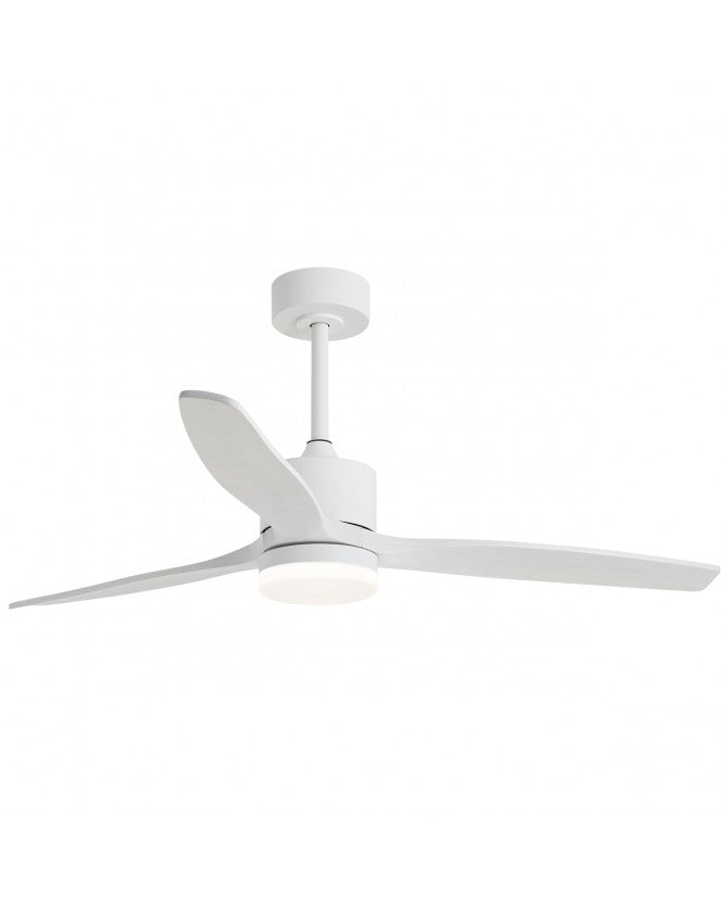 Ventilador de techo con luz AJP Madeira LED negro madera natural 3 palas 3000-6500K Ø132cm 40W 16041