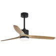 Ventilador de techo con luz AJP Madeira LED negro madera natural 3 palas 3000-6500K Ø132cm 40W 16041 — vista 1