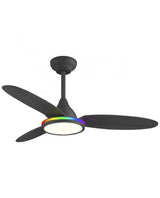 Ventilador de techo con luz AJP Mahon LED blanco 3 palas 2700-6500K Ø107cm 21W 11561