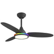 Ventilador de techo con luz AJP Mahon LED negro 3 palas Ø107cm 21W 11562 — vista 1