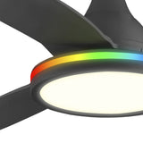 Ventilador de techo con luz AJP Mahon LED negro 3 palas Ø107cm 21W 11562 — vista 6