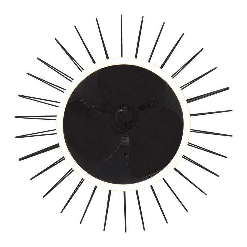Ventilador de techo con luz AJP Malabo LED negro 2700-6500K Ø50cm 31W 11548 — vista 4