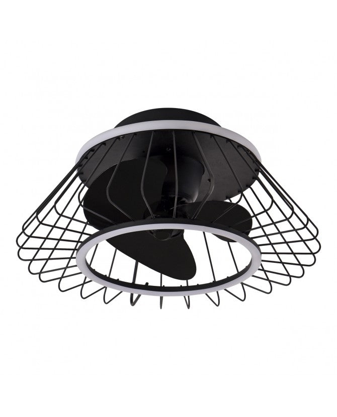 Ventilador de techo con luz AJP Malabo LED negro 2700-6500K Ø50cm 31W 11548