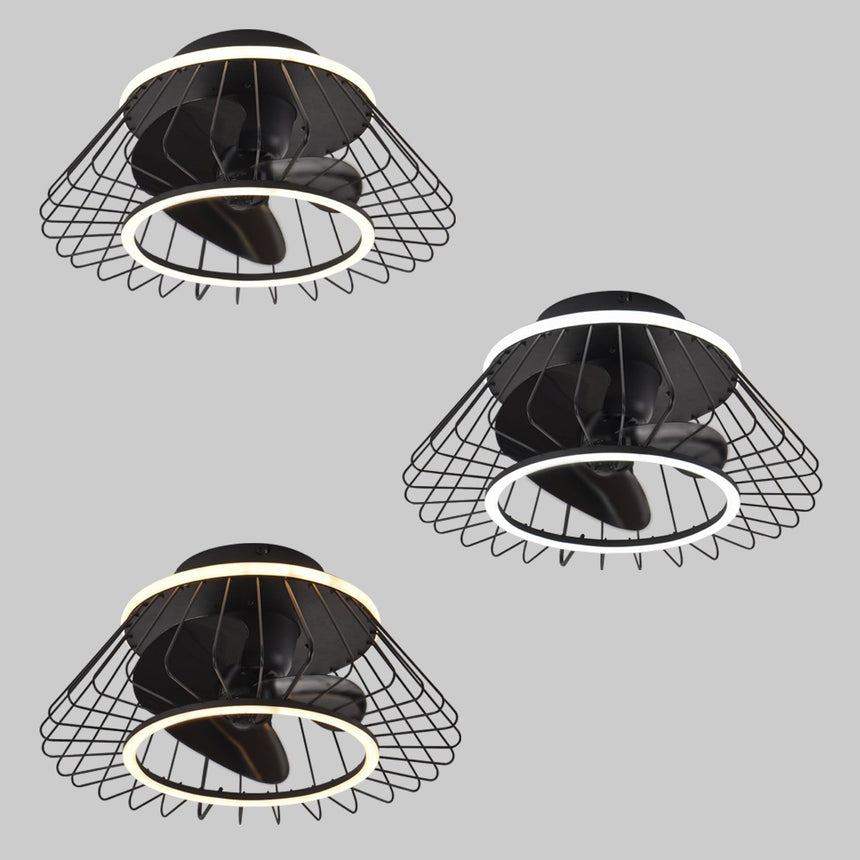 Ventilador de techo con luz AJP Malabo LED negro 2700-6500K Ø50cm 31W 11548 — vista 3