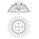 Ventilador de techo con luz AJP Malabo LED negro 2700-6500K Ø50cm 31W 11548 — vista 5