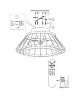 Ventilador de techo con luz AJP Malabo LED negro 2700-6500K Ø50cm 31W 11548