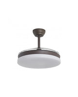 Ventilador de techo retráctil con luz AJP Malta LED café 3 palas 3000-6500K Ø50cm 68W 16006