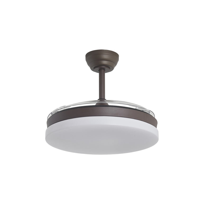 Ventilador de techo retráctil con luz AJP Malta LED café 3 palas 3000-6500K Ø50cm 68W 16006 — vista 4