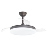 Ventilador de techo retráctil con luz AJP Malta LED cuero 3 palas 3000-6500K Ø50cm 54W 11531 — vista 10