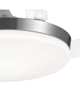 Ventilador de techo retráctil con luz AJP Malta LED níquel satinado 3 palas 3000-6500K Ø50cm 54W 11532