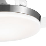 Ventilador de techo retráctil con luz AJP Mini Malta LED níquel satinado 3 palas 3000-6500K Ø40cm 36W 11529 — vista 4