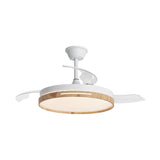 Ventilador de techo retráctil con luz AJP Mini Togo LED negro 3 palas 3000-6500K Ø40cm 48W 16033 — vista 8