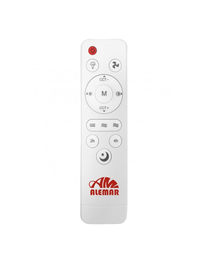 Ventilador de techo con luz AJP Tami LED blanco 5 palas 3000-6500K Ø42cm 12W 11819