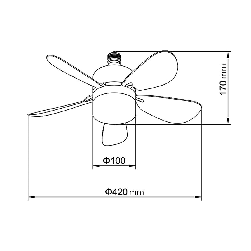 Ventilador de techo con luz AJP Tami LED blanco 5 palas 3000-6500K Ø42cm 12W 11819 — vista 2