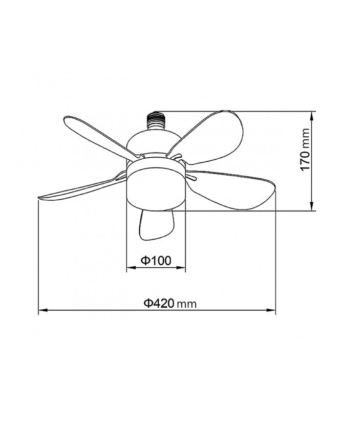 Ventilador de techo con luz AJP Tami LED blanco 5 palas 3000-6500K Ø42cm 12W 11819