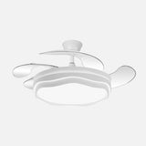 Ventilador de techo retráctil Fabrilamp Nasim LED blanco 4 palas motor DC Ø107cm 59W 258791401