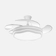 Ventilador de techo retráctil Fabrilamp Nasim LED blanco 4 palas motor DC 3000-6000K Ø107cm 59W — vista 1