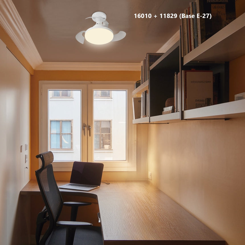 Ventilador de techo con luz AJP Nino LED blanco 4 palas 3000-6500K Ø40cm 10W 16010 — vista 2