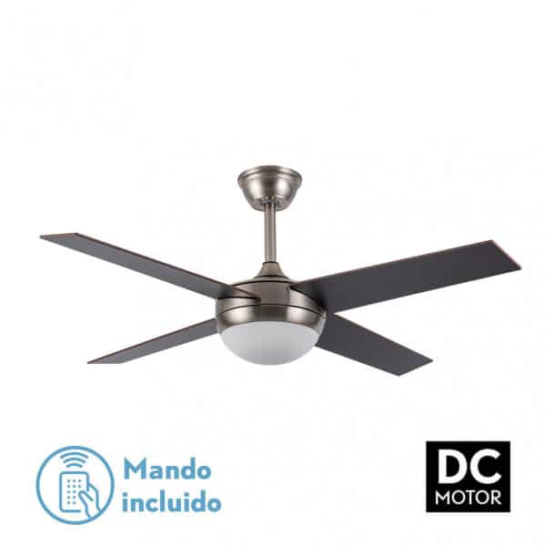 Fabrilamp Ciro Ventilador Dc 2xe27 Niquel 4 Asp.rev. Haya/wengue  35/45x116,8d Remoto Y Temporizador 159092433
