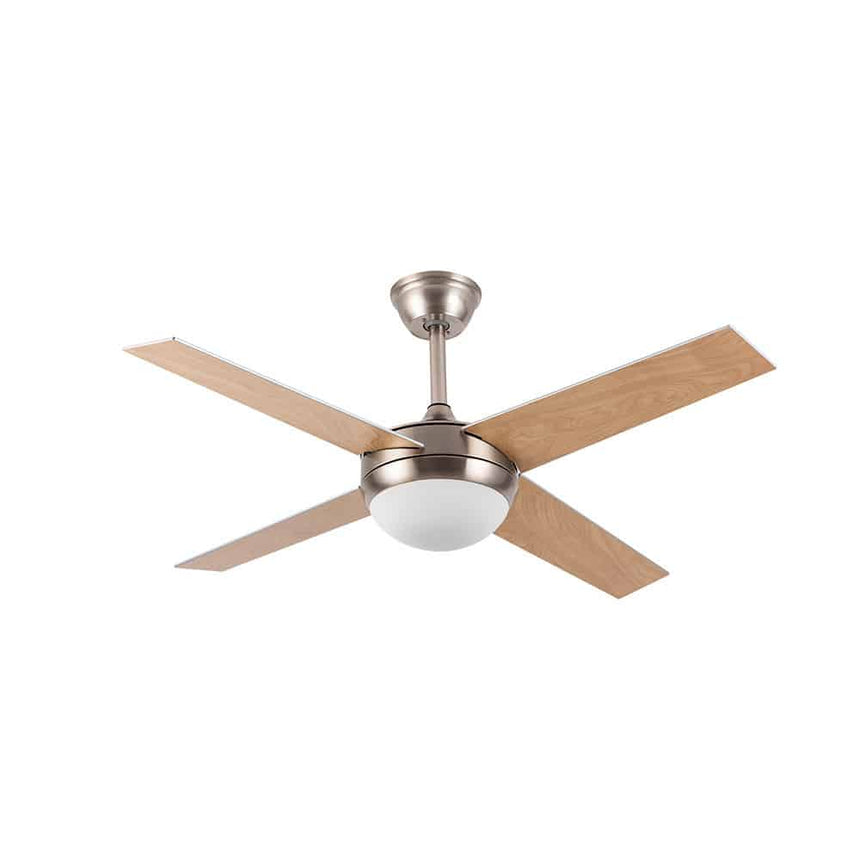 Fabrilamp Ciro Ventilador Dc 2xe27 Niquel 4 Asp.rev. Haya/wengue  35/45x116,8d Remoto Y Temporizador 159092433