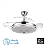 Fabrilamp Noto Ventilador Dc 72w 6117lm Cromo 4asp.desp.108d 3 Colores+rgb Bluetooth, Remoto, Memoria Y Altavoz 165791420