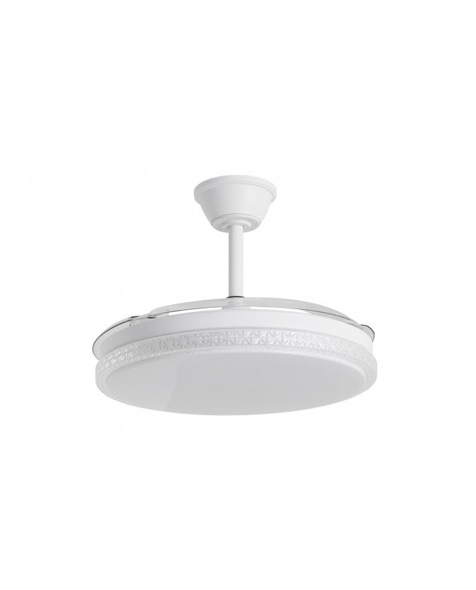Ventilador de techo retráctil con luz AJP Nova LED blanco 3 palas 3000-6500K Ø50cm 68W 16018