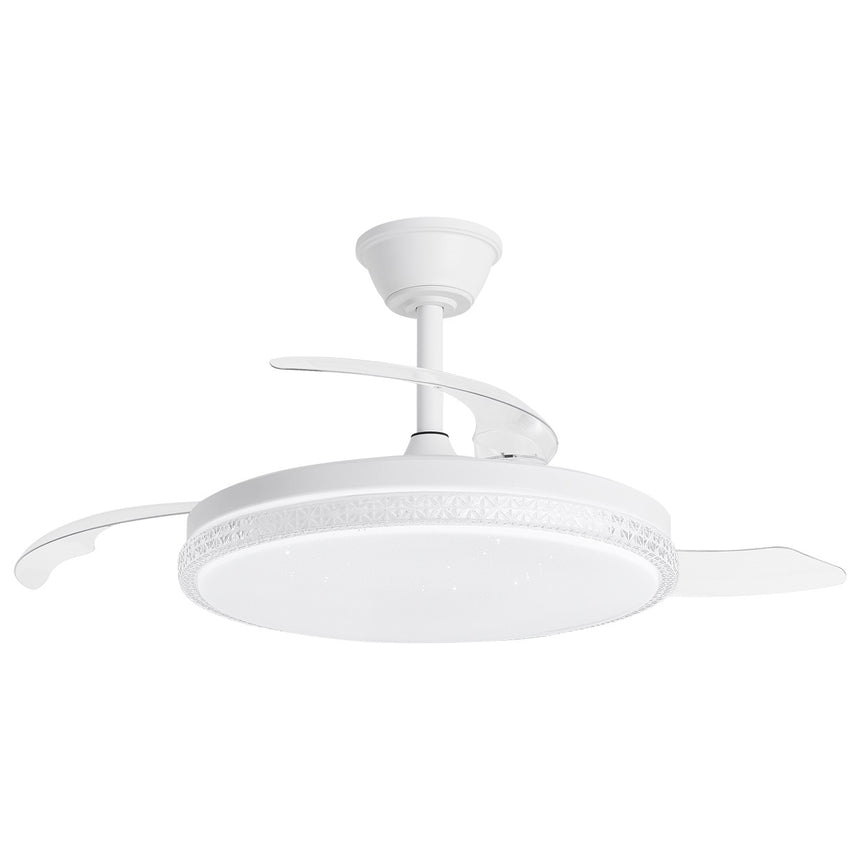 Ventilador de techo retráctil con luz AJP Nova LED blanco 3 palas 3000-6500K Ø50cm 68W 16018 — vista 1