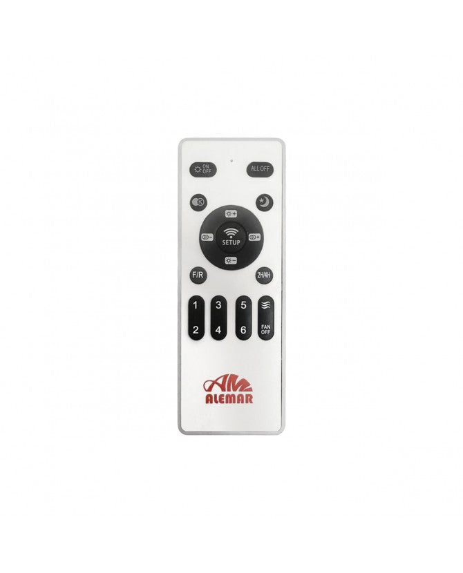 Ventilador de techo con luz AJP Papua LED blanco madera clara 3 palas 3000-6500K Ø132cm 18W 16046