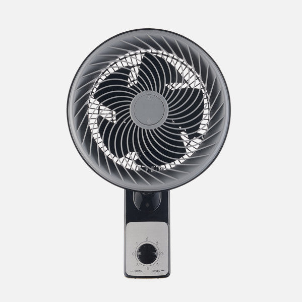 Ventilador de sobremesa Fabrilamp Aeolus negro gris 5 palas Ø27cm 256961009