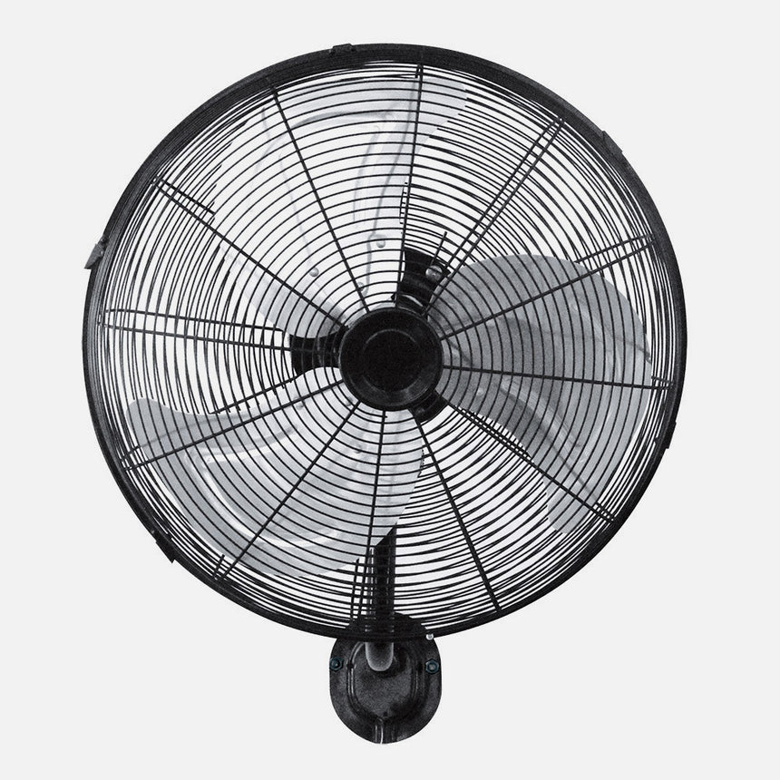 Ventilador de pared industrial Fabrilamp Arrecife negro plata 3 palas Ø55cm — vista 2