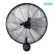 Ventilador de pared industrial Fabrilamp Arrecife negro plata 3 palas Ø55cm — vista 1