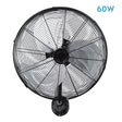 Ventilador de pared industrial Fabrilamp Arrecife negro plata 3 palas Ø40cm — vista 1