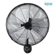 Ventilador de pared industrial Fabrilamp Arrecife negro plata 3 palas Ø45cm — vista 1