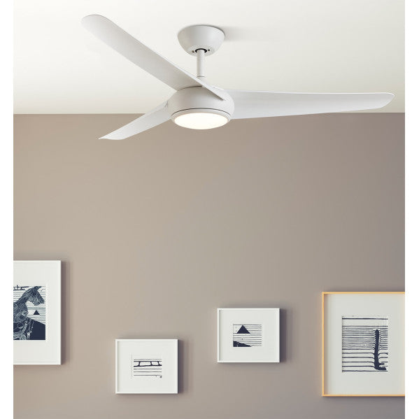 Ventilador de techo Fabrilamp Patras LED blanco 3 palas motor DC Ø131cm 24W 185491301