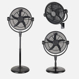 Ventilador de pie Fabrilamp Aifos negro 5 palas Ø61cm 257141009