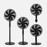 Ventilador de pie Fabrilamp Mixin negro 7 palas Ø45cm 256341009